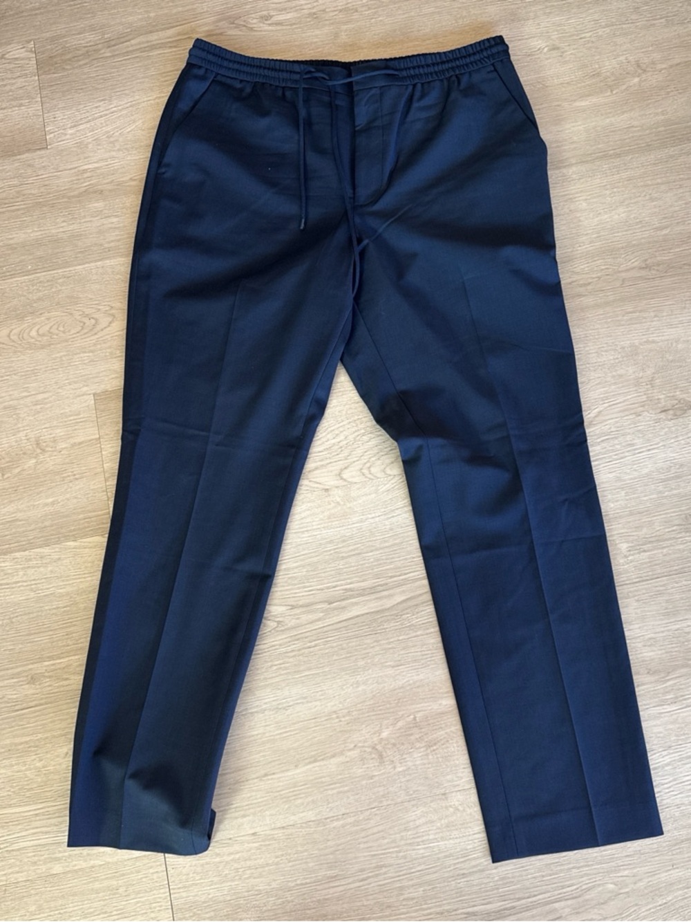 Express Men's Navy Drawstring Dress Pants - Dark Blue